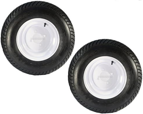 Trailer Tire + Rim 20.5 X 8 X 10 205/65-10 20.5/8-10 20.5/800 4 Lug Wheel White