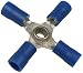 Pico 1821D 16-14 AWG(Blue) Flared Vinyl Insulated Electrical Wiring 4-Way Electrical Wiring Connectors 2 Per Package