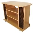 Contemporary Corner TV Cart - Beech