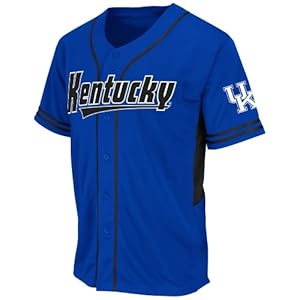 NCAA Kentucky Wildcats Men's Bullpen Baseball Jersey, Large, Royal