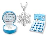 Sparkling Snowflake Necklace w/ Keepsake Box Case 325598