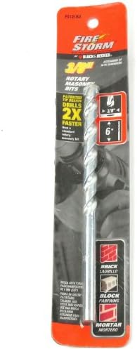 Black &amp; Decker Fire Storm 3/8" Rotary Masonry Bits 2 Piece- FS121RD
