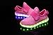 SLEVEL 16 Colors Breathable LED Light Up Shoes USB Sneakers for Kids Boys Girls(S33Pink29)