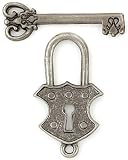 Blue Moon Manor House Metal Toggle Clasps, Lock and Key, Ant. Silver, 6/Pkg
