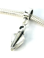 .925 Sterling Silver " Umbrella Dangle " Bead Compatible with Pandora Chamilia Kay Troll Bracelet