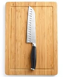 Martha Stewart Collection 7" Santoku Knife with 14" X 10" Bamboo Board