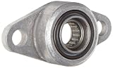 Spyraflo HF2-6M-N Self-Aligning, Needle-Roller Bearing With Aluminum 2-Bolt Hole, 6 mm Inner-Diameter Housing-Flange