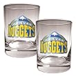 Denver Nuggets 2pc Rocks Glass Set - Primary Logo NBA Basketball