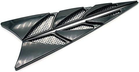 PLAYTOP 2x Silver Custom Chrome Plated Decorative Air Flow 3M Self-adhesive Stick On For Toyota Honda Nissan Mazda Subaru Suzuki Car SUV Pickup Truck