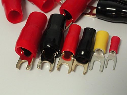 12V Car Truck 88 Pack 4 8 10 12 18 22 AWG Gauge Car Truck Spade Connectors Connects #8 #6