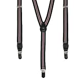Nautica Boys’ 3/4″ Stripe Suspender with Brushed Nickel Clip