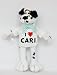 Plush Stuffed Dalmatian Dog toy with I Love Cari