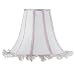 White Ruffle w/Pink Trim Large Lamp Shade