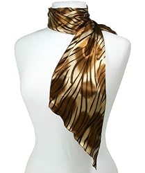 Brown Tiger Stripe Sash Scarf Animal Print Oblong 7" x 58"