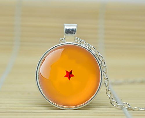 VintaStore Art Glass Necklace Dragon Ball Z 1 Star Necklace Dragon Ball Inspired Pendant A3708