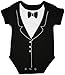 Frenchie Mini Couture Infant Tuxedo Baby Bow Tie - 100% Cotton Tux, 3D Bowtie Baby Suit, 9 Months