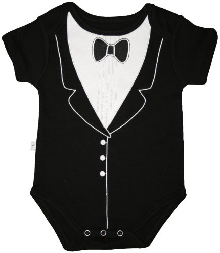 Funny Baby One-Piece Bodysuit, Tuxedo (12-18 months), Frenchie Mini Couture Funny Baby One-Piece Bodysuit, Tuxedo (12-18 months), Frenchie Mini Couture