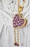 Crystal Light Pink Heart Shape USB Flash Drive with Necklace:8GB