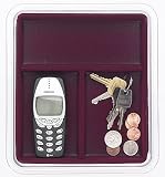 Velvet Jewelry Tray - Stacking Personal Valet (Burgundy) (1.5 H x 8.25 W x 9.25 D)