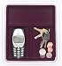 Velvet Jewelry Tray - Stacking Personal Valet (Burgundy) (1.5" H x 8.25" W x 9.25" D)