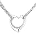 Stainless Steel Multi Chain Heart Necklace with Toggle Clasp