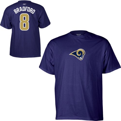 Reebok St. Louis Rams Sam Bradford Name & Number T-Shirt Medium