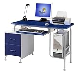Deluxe Ergonomic Boys Cosmo Blue Computer Desk