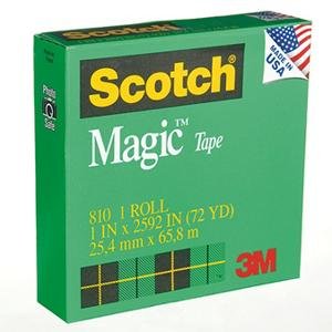 Scotch Magic Tape 810, 1 (Pack of 3)