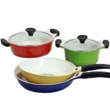 LockampLock Cookplus PFOA FREE NON Stick Ceramic Cookware set 6-Pieces Set 01 Discount