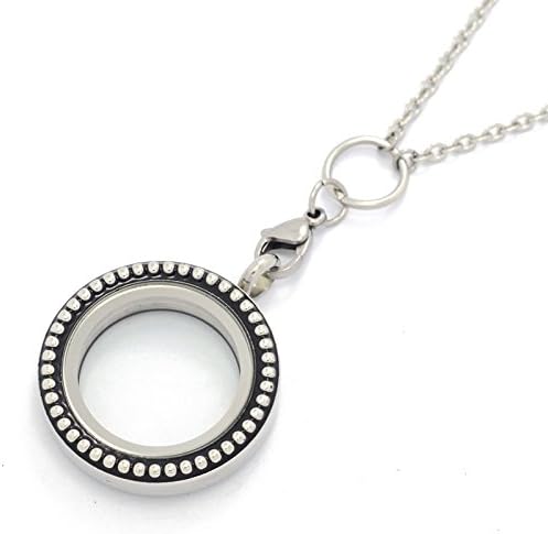 Lefeng 25mm Stainless Steel Memory Floating Locket With 30 inch Rolo O Necklace Free Shipping