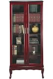 Traditional 31w 6 shelf Bookcase With Glass Doors