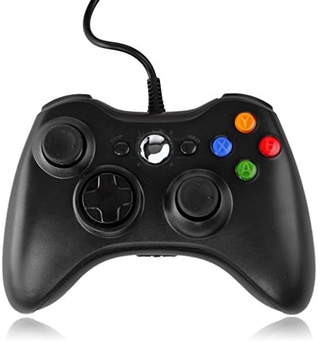 Motis Xbox360 Game Controller Precision Wired USB Pad Joystick Joypad Gamepad for Windows &amp; Xbox 360 Console(Black)