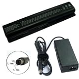 GSI High End Laptop Notebook Computer Battery And Charger Package Set - Includes 6-Cells 10.8v 4400mAh Battery, And 65W Watts AC Adapter Power Supply Charger Cord Plug - For HP Pavilion DV4 DV5 DV6 G50 G60 G70 Series - Functions Exactly As OEM Models