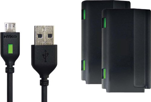Nyko Xbox One Power Kit Plus - Rechargeable Battery Kit w/ 2 Batteries, Micro-USB Cable for Xbox one Controllers ONLY– Not Compatible w/Xbox S/X – Not Compatible w/Xbox Controllers w/Home Button