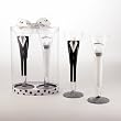 Bride and Groom Champagne Flute Set