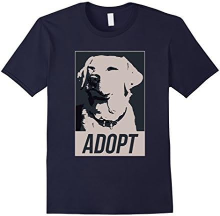 Men's Adopt A Dog T-Shirt Large Navy