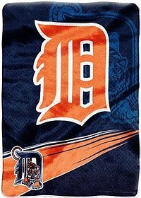 Detroit Tigers 60''x80'' Royal Plush Raschel Throw Blanket - Speed Design