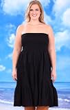 Beach Belle Plus Size Tube Dress Cover Up - Women's Swimsuit Plus Size Swimsuits