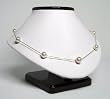 {Lightning Sale} HinsonGayle Premium AAA Round 8.5-9.0mm White Pearl Tin Cup Necklace (18k Yellow Gold)