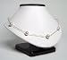 HinsonGayle Premium AAA Round 8.5-9.0mm White Pearl Tin Cup Necklace (18k Yellow Gold)