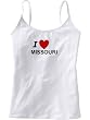 I LOVE MISSOURI - State Series - White Women's / Girls Camisole (Girlie / Babydoll)