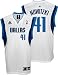 Dirk Nowitzki Jersey: adidas White Replica #41 Dallas Mavericks Jersey - Small