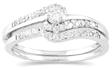 0.25 CTW Diamond Bridal Set in 10K White Gold
