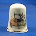 Porcelain China Thimble -- Sewing Table