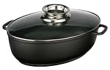 Aluguss-Bräter, Aluguss Bräter mit Glasdeckel 8,3L #056