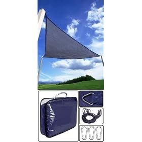 11.5' Triangle Outdoor Sun Sail Shade Shading Blue