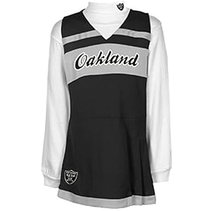NFL Oakland Raiders Toddler Jumper & Turtleneck Cheerleader Set (4T)
