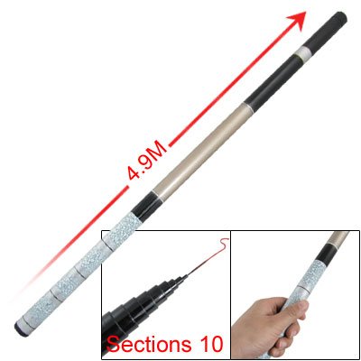 Como Portable 10 Sections Printed Handle 4.9M Telescopic Fishing Rod