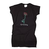 Junior Women's T-shirt Top w/ Rose Design