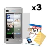 Three LCD Screen Guards / Protectors for Motorola Devour Droid A555